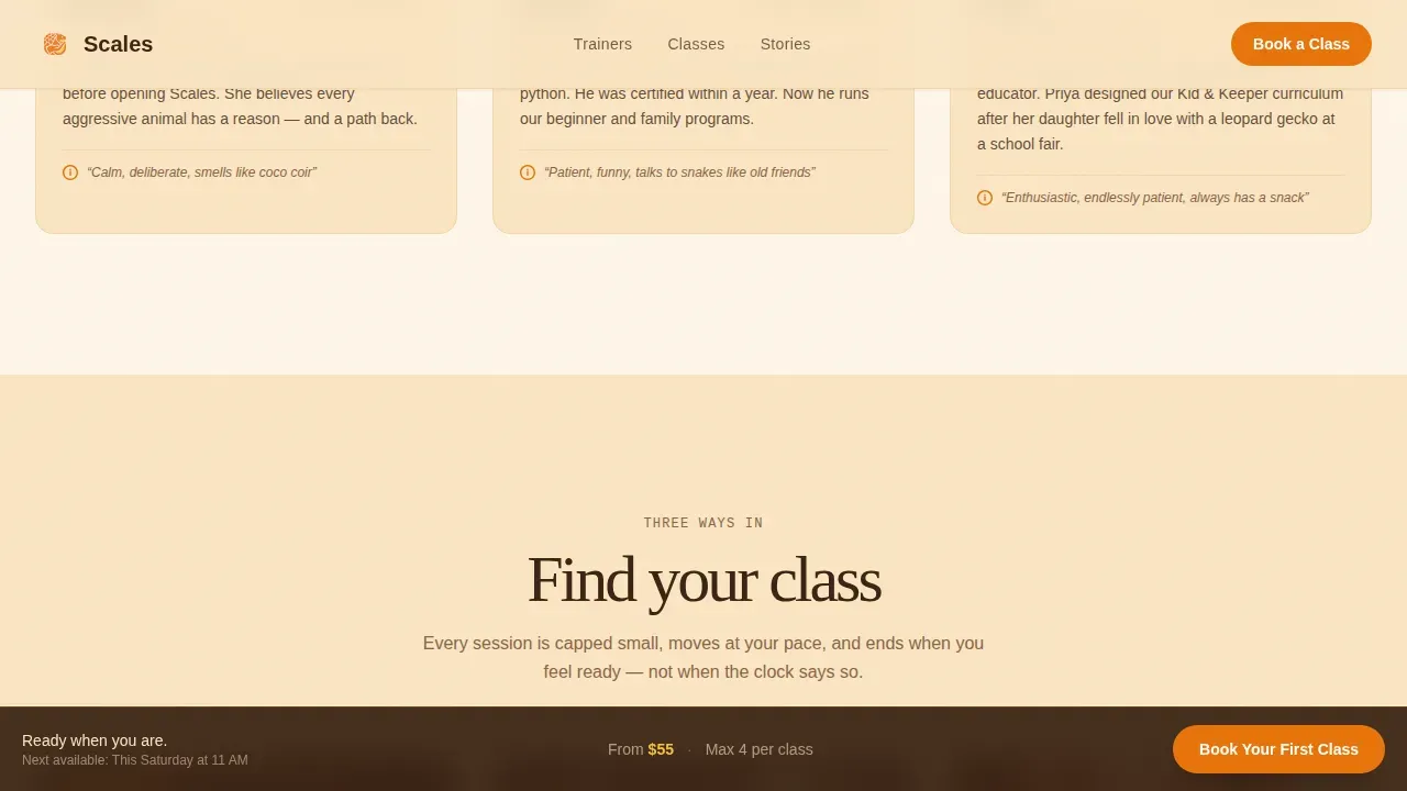 Expert Reptile Education Landing Page Template