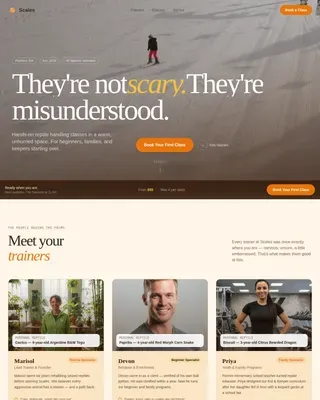 Expert Reptile Education Landing Page Template