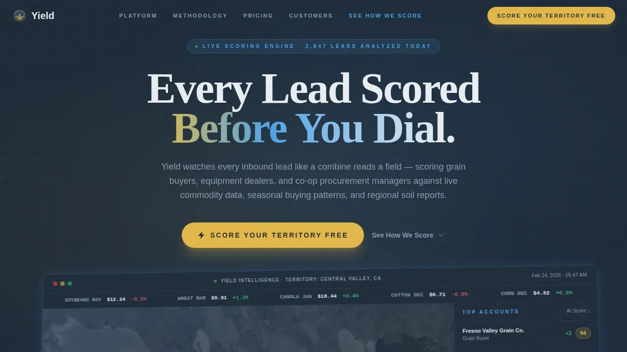 AI Farming Solutions Landing Page Template