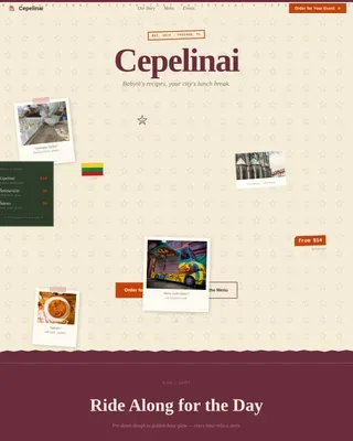 Lithuanian Food Truck Landing Page Template