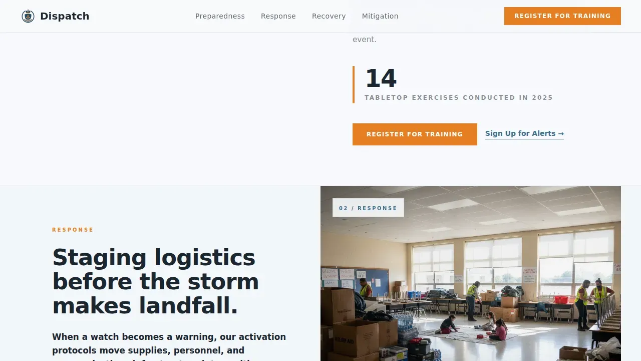 Complete Emergency Management Government Professional Website Template