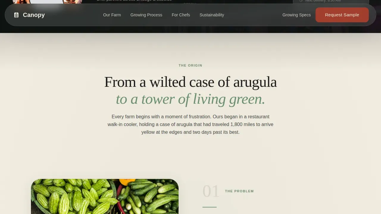 Grow Local Harvest Fresh Landing Page Template