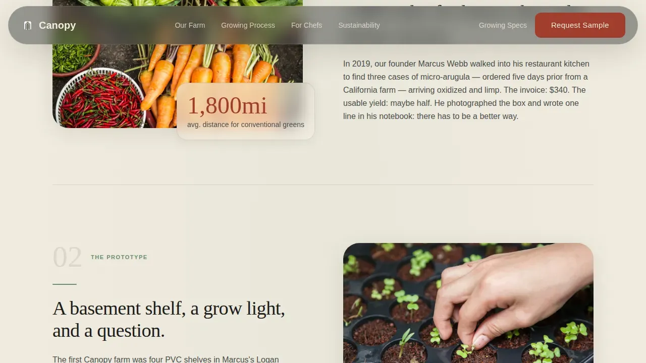 Grow Local Harvest Fresh Landing Page Template