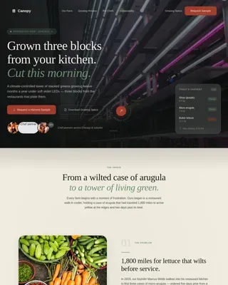 Grow Local Harvest Fresh Landing Page Template