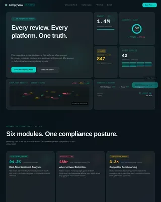 Pharmaceutical Software & SaaS Reviews Website Template