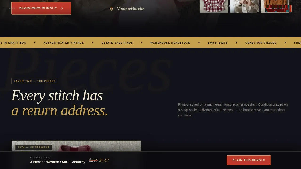 Retro Vintage Collections Landing Page Template