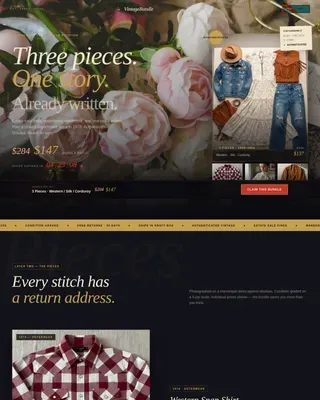 Retro Vintage Collections Landing Page Template