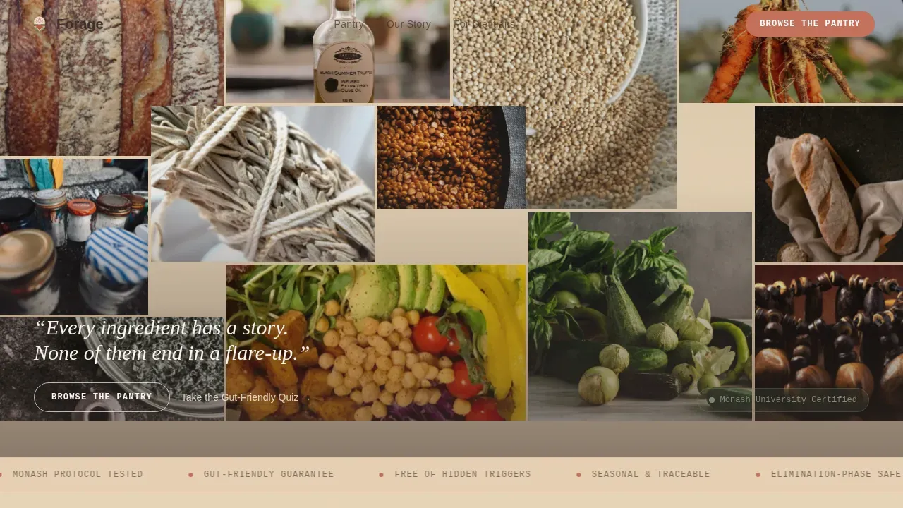 Low-FODMAP Food & Dining Professional Website Template