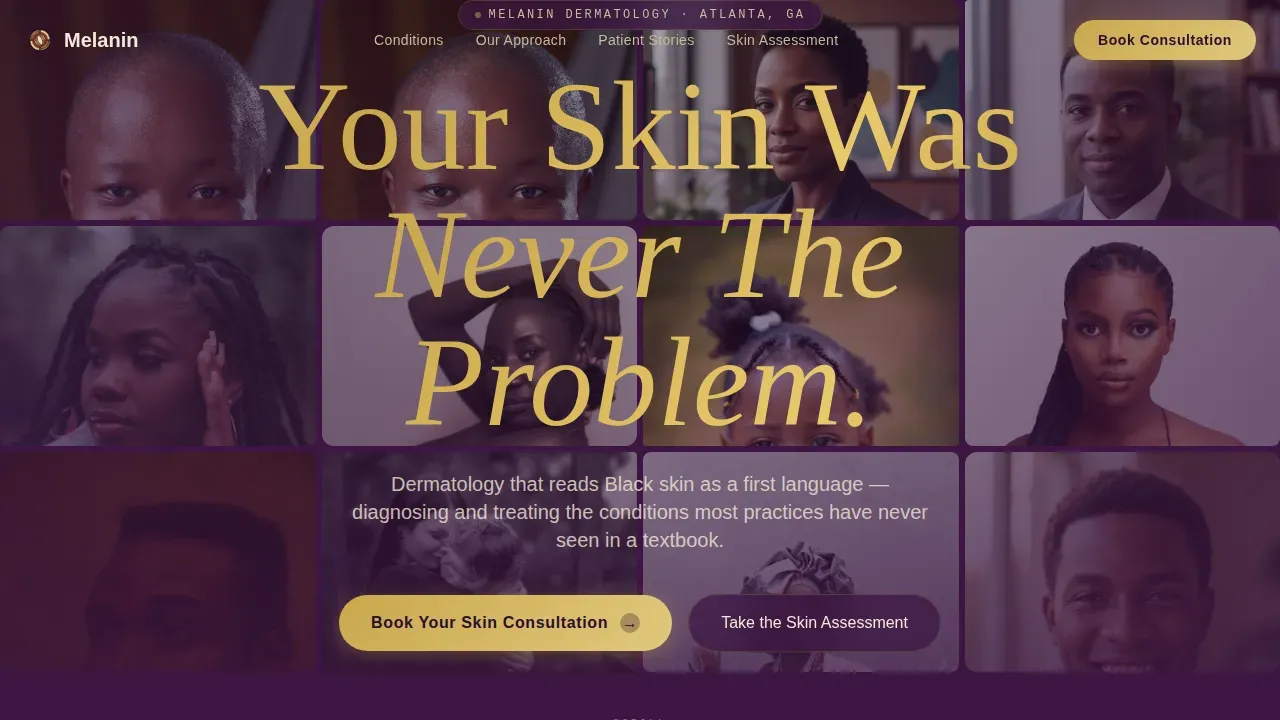 Dignified Dermatology Booking | Free Website Template | Rocket