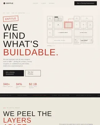 Bold Brutalist Zoning & Land Use Consulting Landing Page