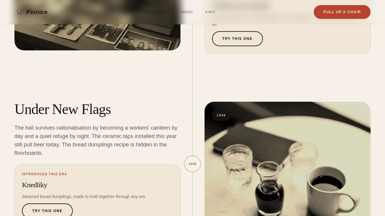 Warm Artisan Czech Beer Hall Landing Page Template