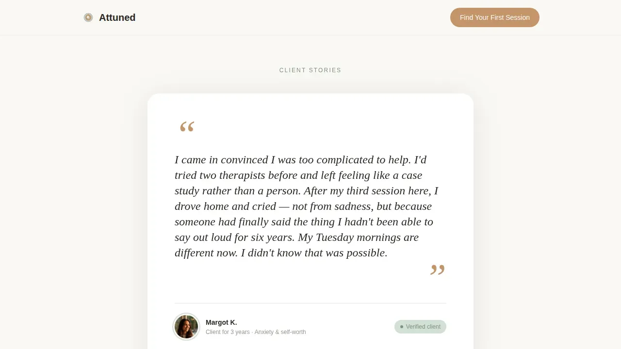 Psychologist Booking Website Template