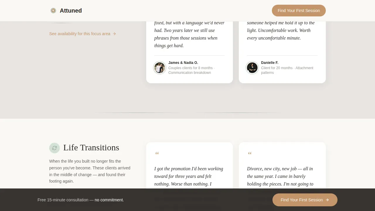 Psychologist Booking Website Template