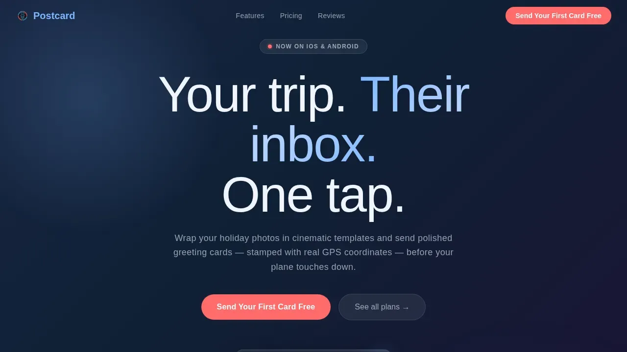 Cinematic Holiday Greeting Email Landing Page Template