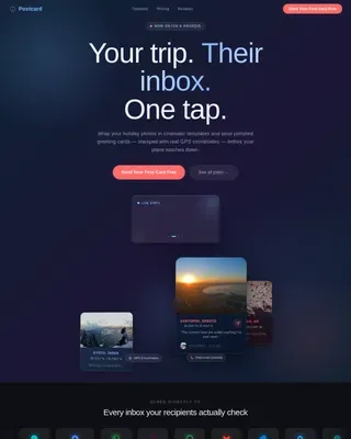 Cinematic Holiday Greeting Email Landing Page Template