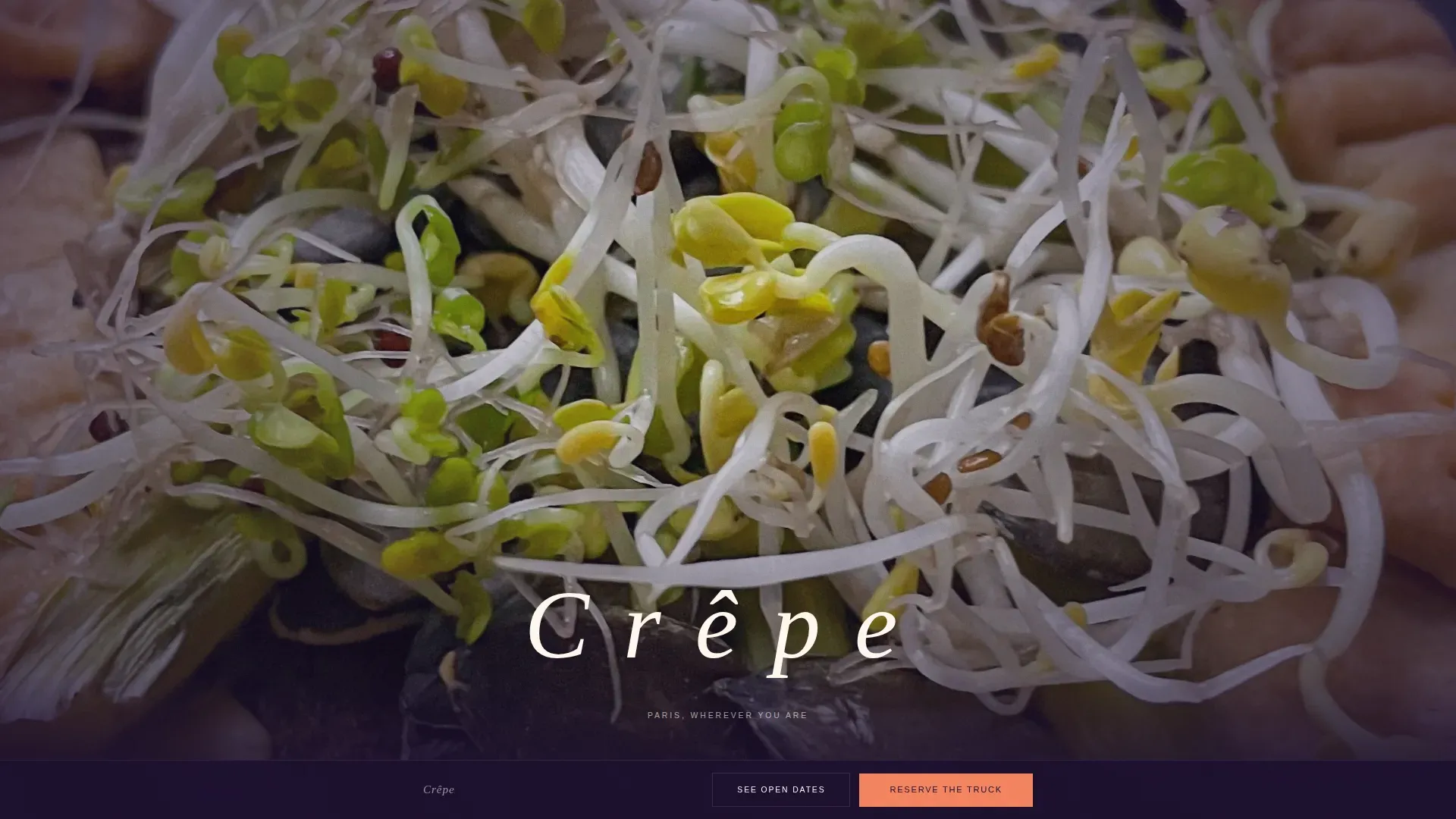 Luxe French Food Truck Booking Landing Page Template