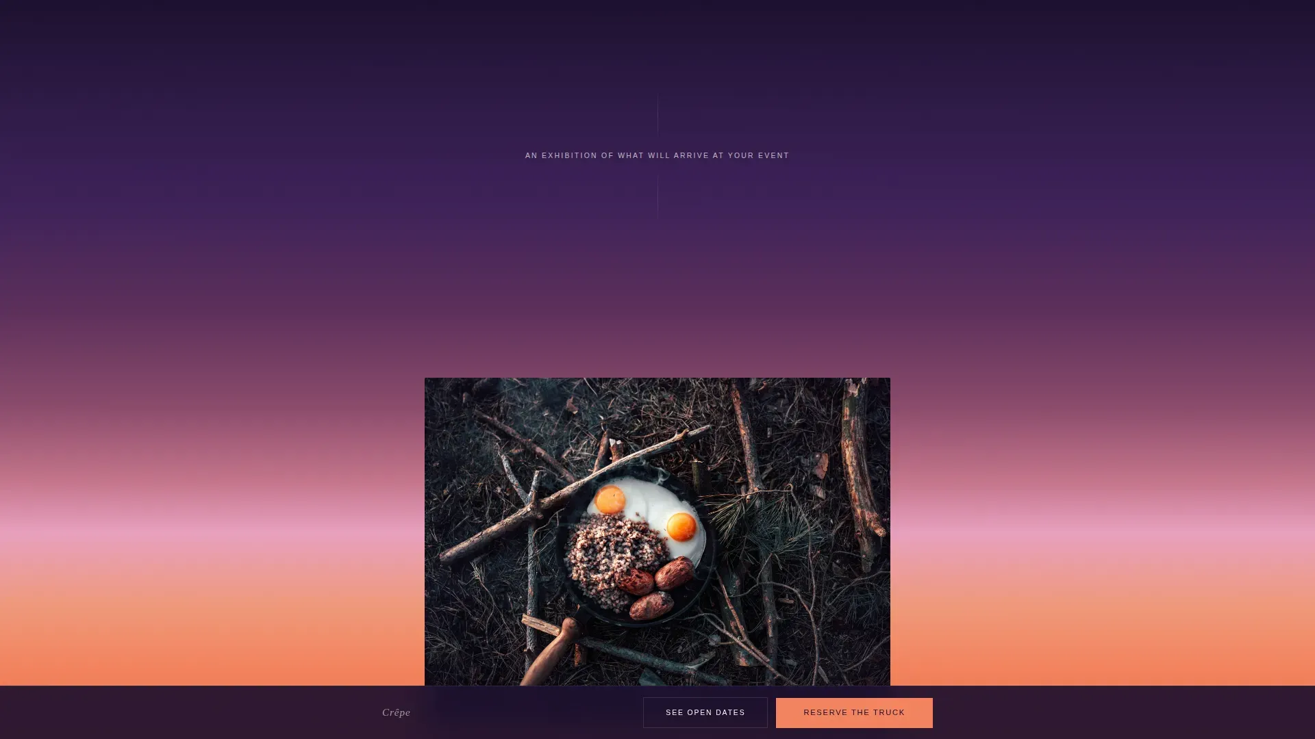 Luxe French Food Truck Booking Landing Page Template