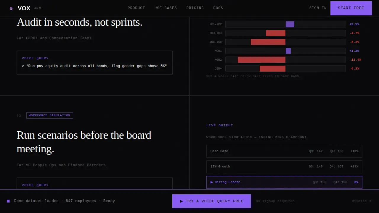 Bold Brutalist Voice-Activated HRM Landing Page Template