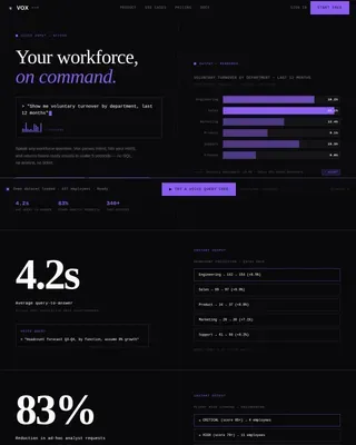 Bold Brutalist Voice-Activated HRM Landing Page Template