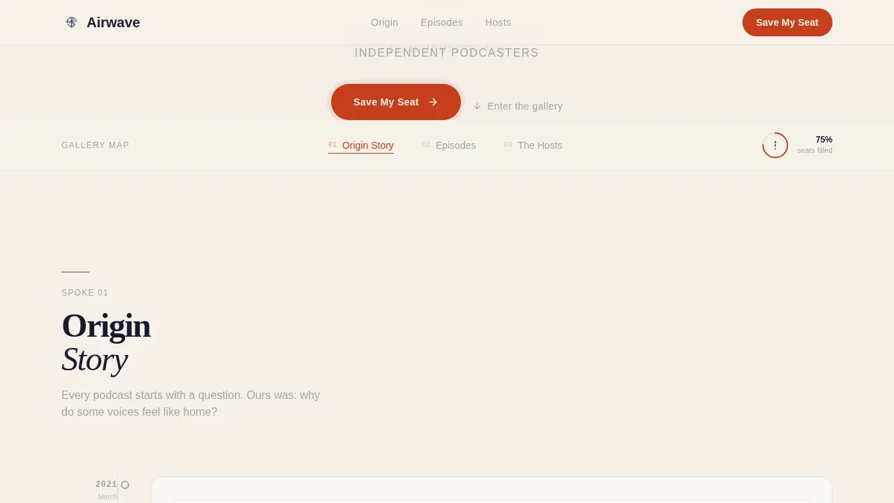 Heritage Podcast Community Landing Page Template