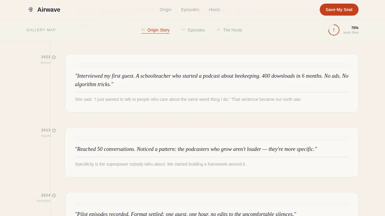 Heritage Podcast Community Landing Page Template
