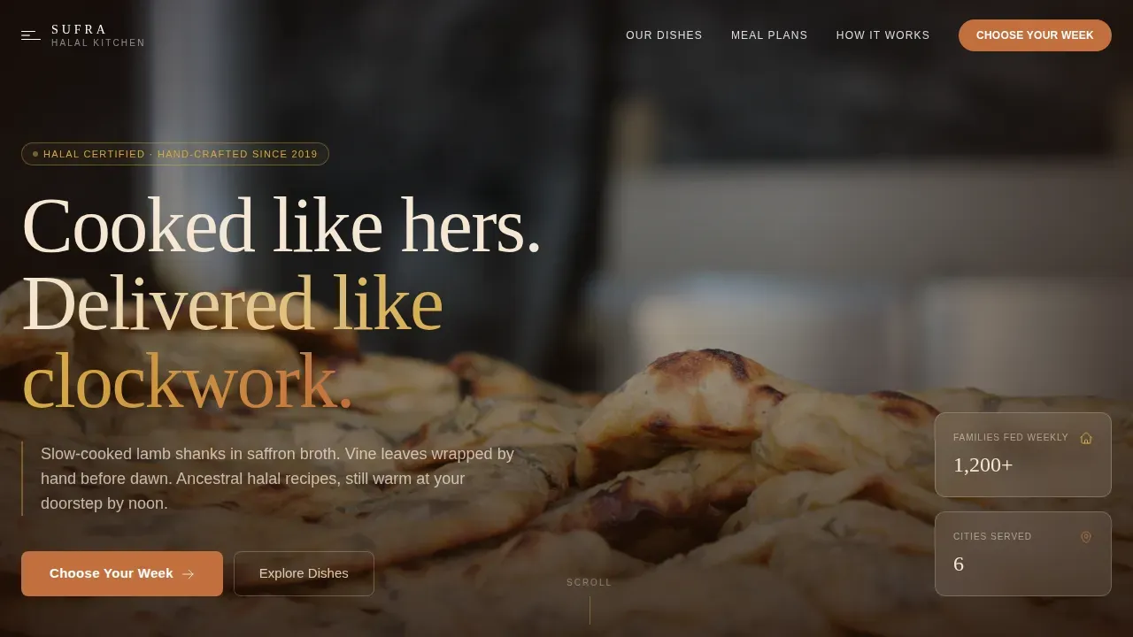 Authentic Halal Delivery Landing Page Template