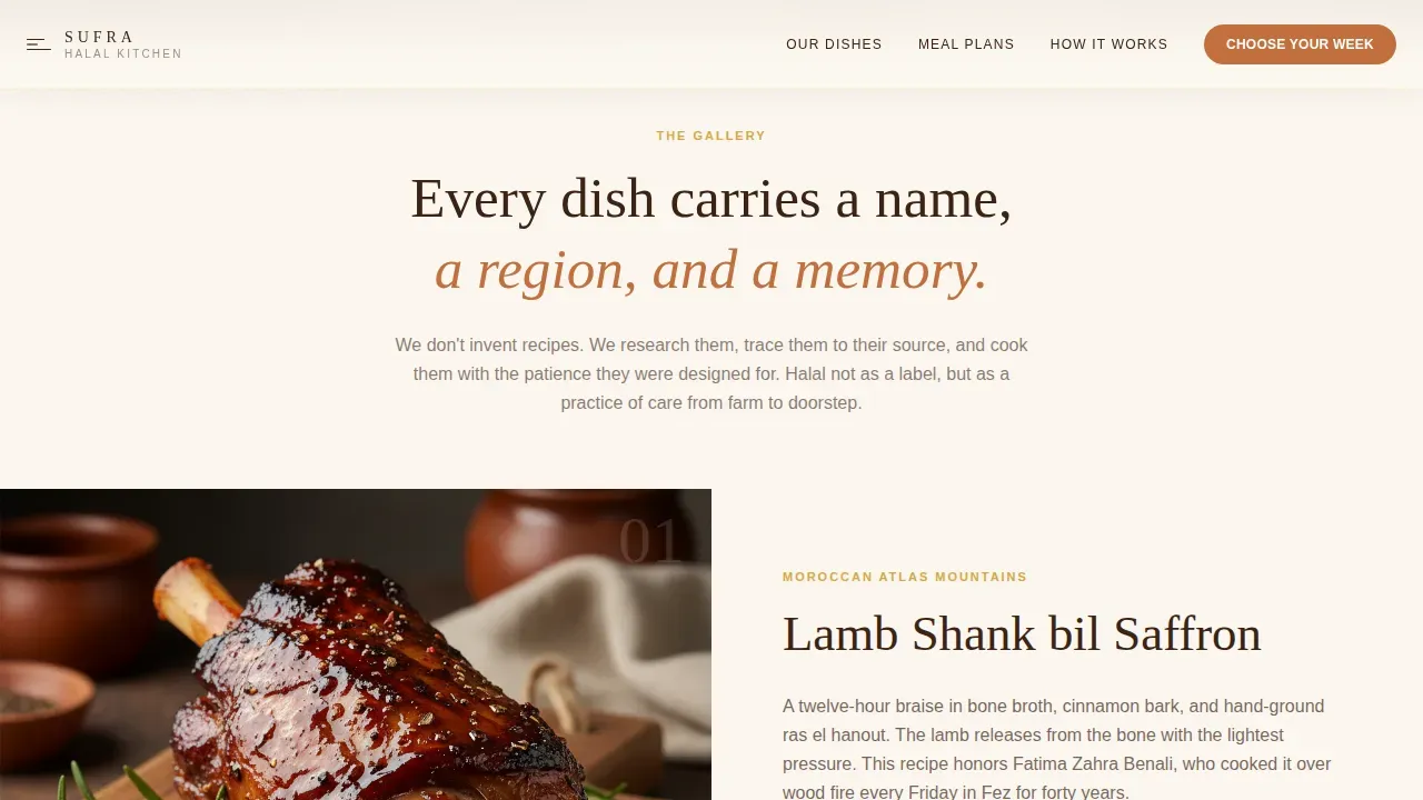 Authentic Halal Delivery Landing Page Template