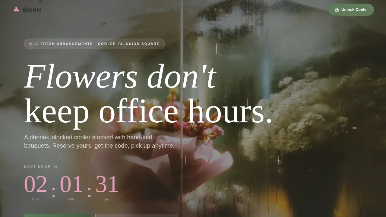 Self-Service Flower Gallery Landing Page Template