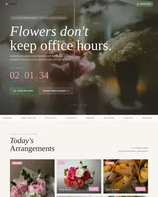 Self-Service Flower Gallery Landing Page Template