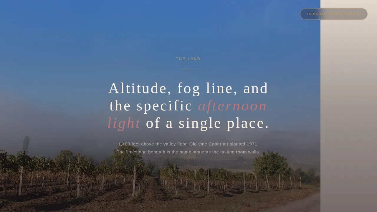 Luxe Estate Winery Landing Page Template