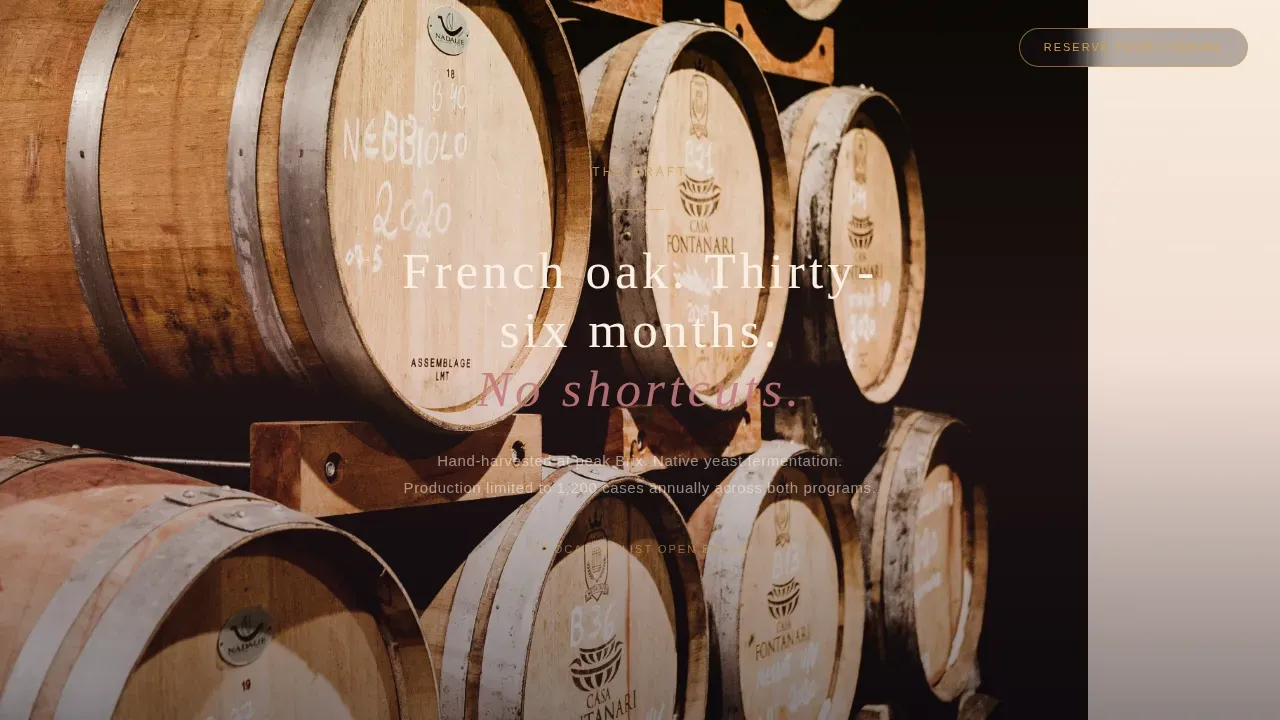 Luxe Estate Winery Landing Page Template