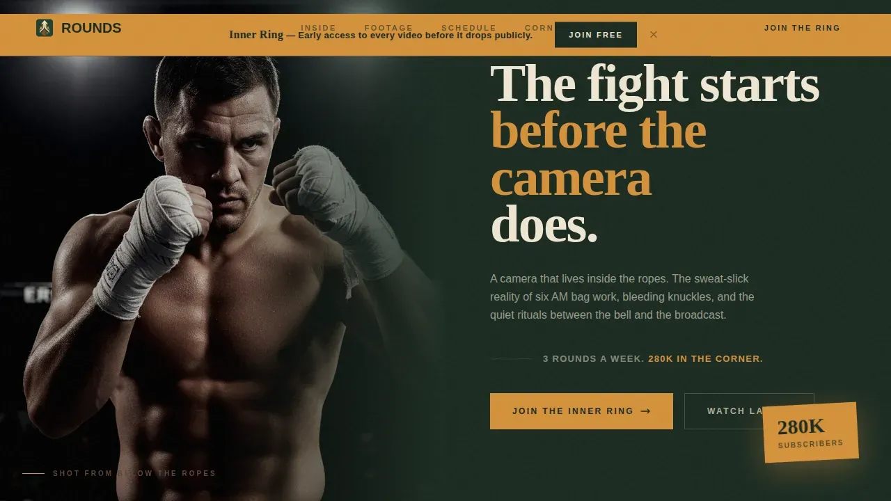 Raw Boxing Fitness Landing Page Template