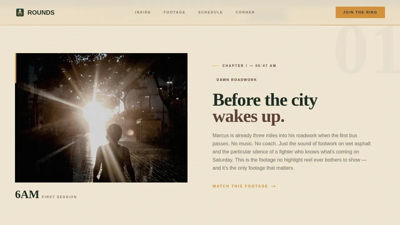 Raw Boxing Fitness Landing Page Template