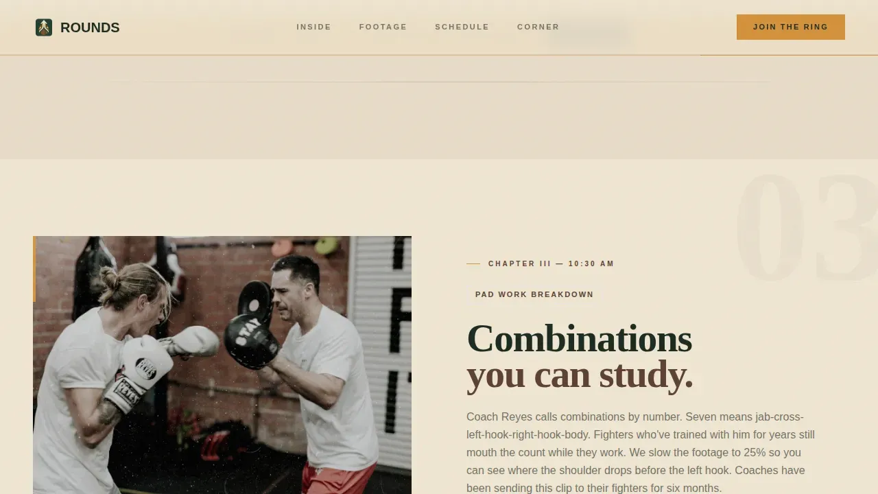 Raw Boxing Fitness Landing Page Template