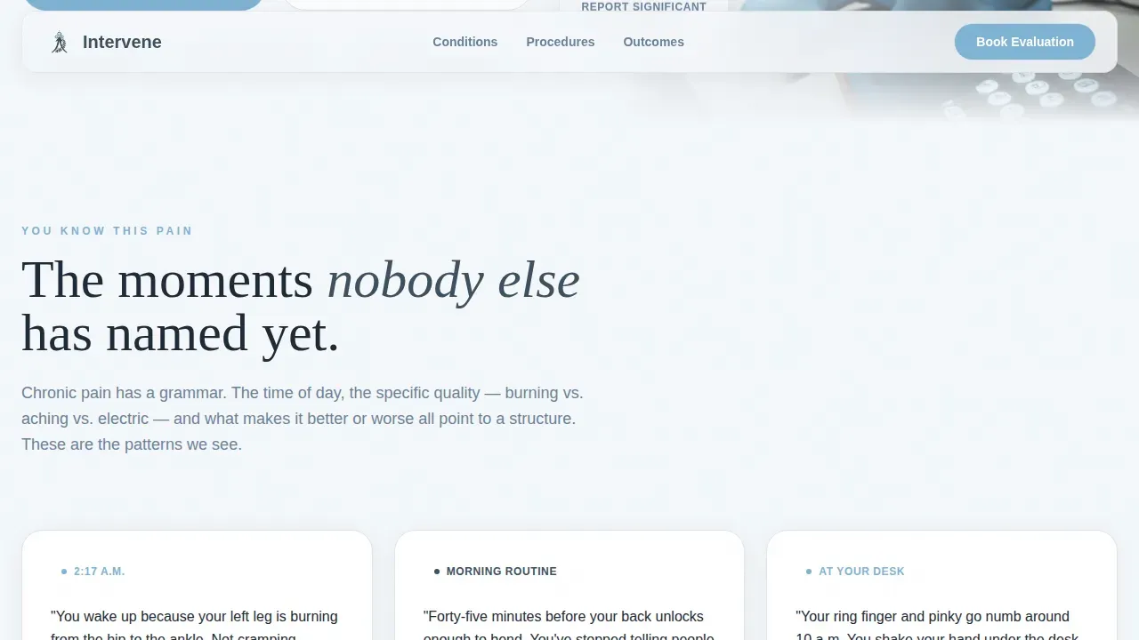 Precision Pain Management Landing Page Template