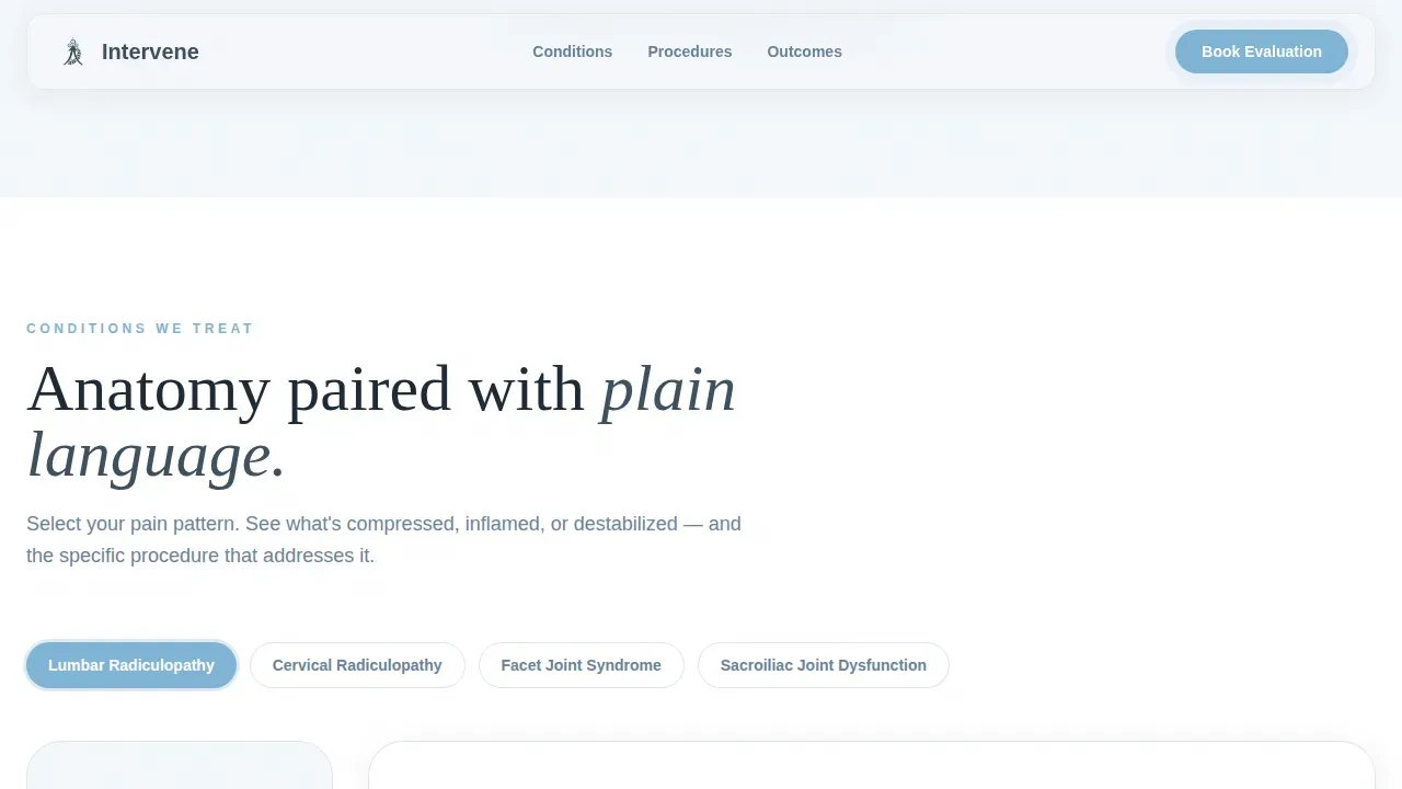 Precision Pain Management Landing Page Template