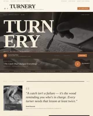 Woodturning & Lathe Work Content Blog Website Template
