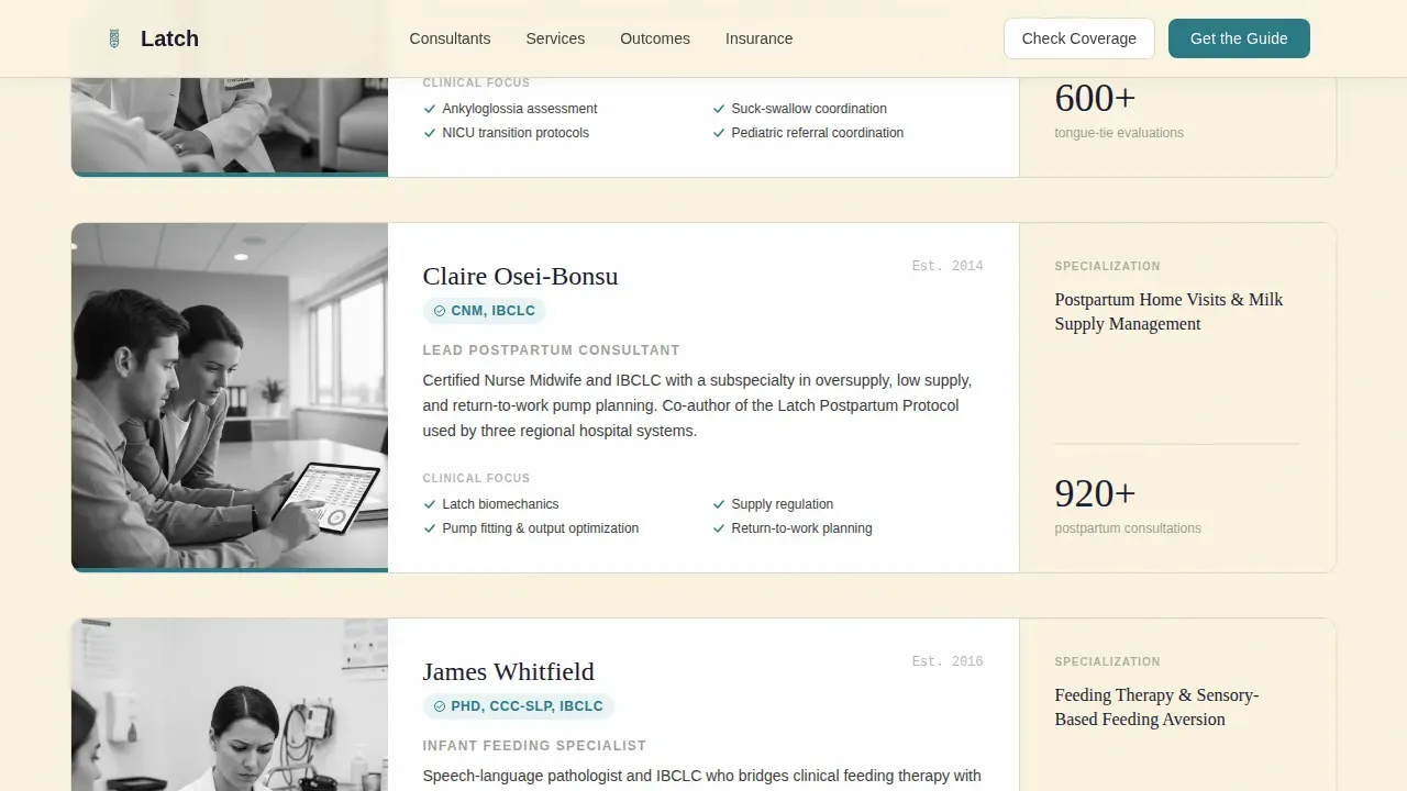 Evidence-Based Lactation Landing Page Template
