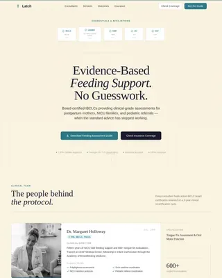 Evidence-Based Lactation Landing Page Template