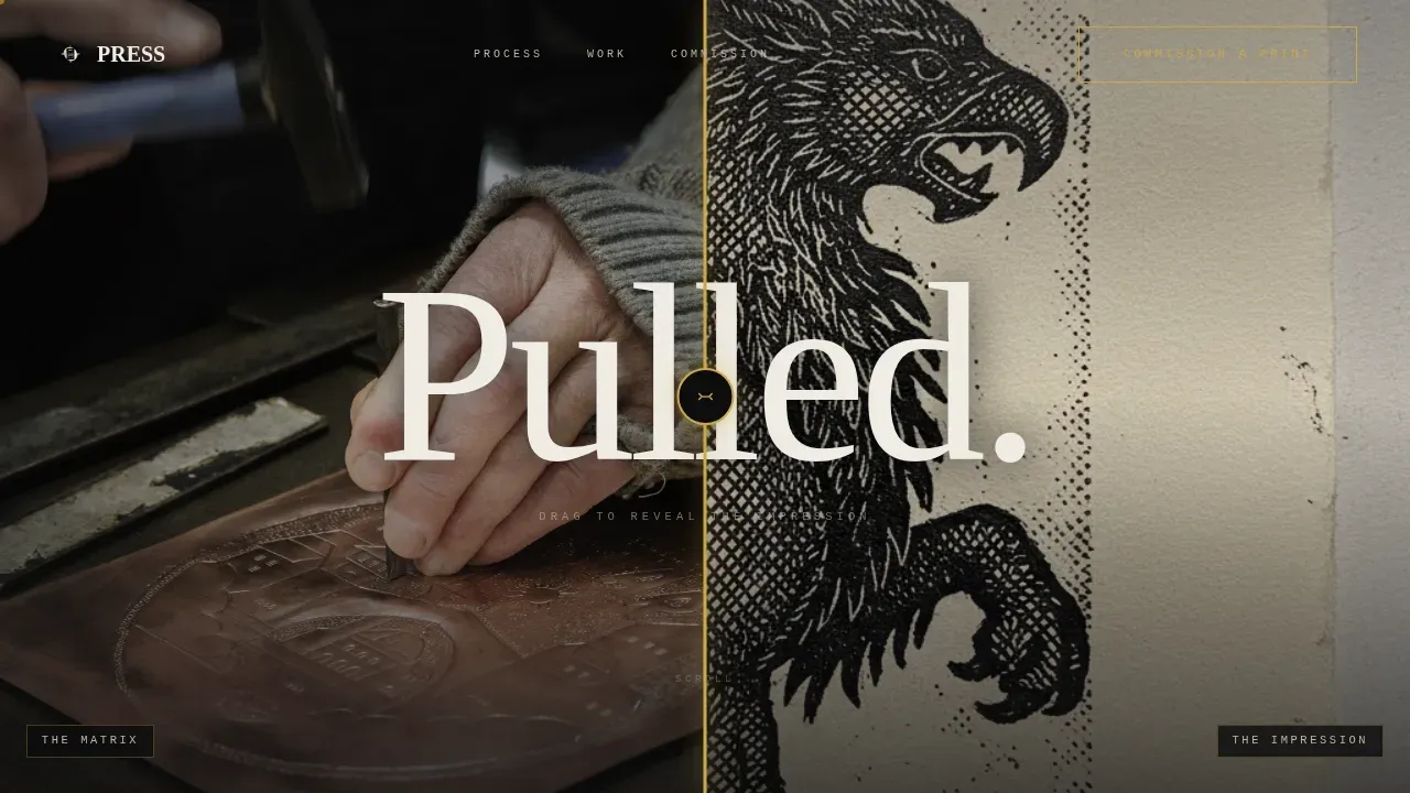 Expert Printmaker Portfolio Landing Page Template