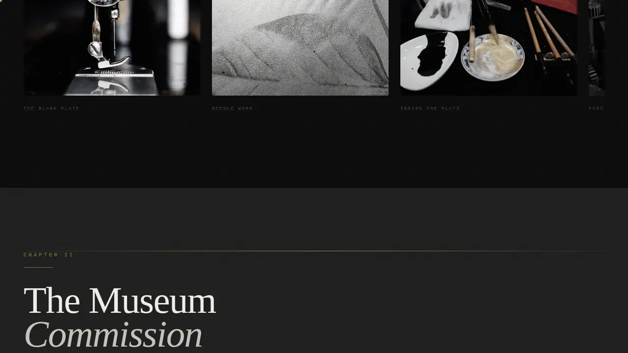 Expert Printmaker Portfolio Landing Page Template