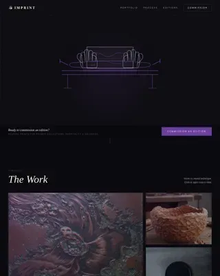 Artisan Printmaker Portfolio Landing Page Template
