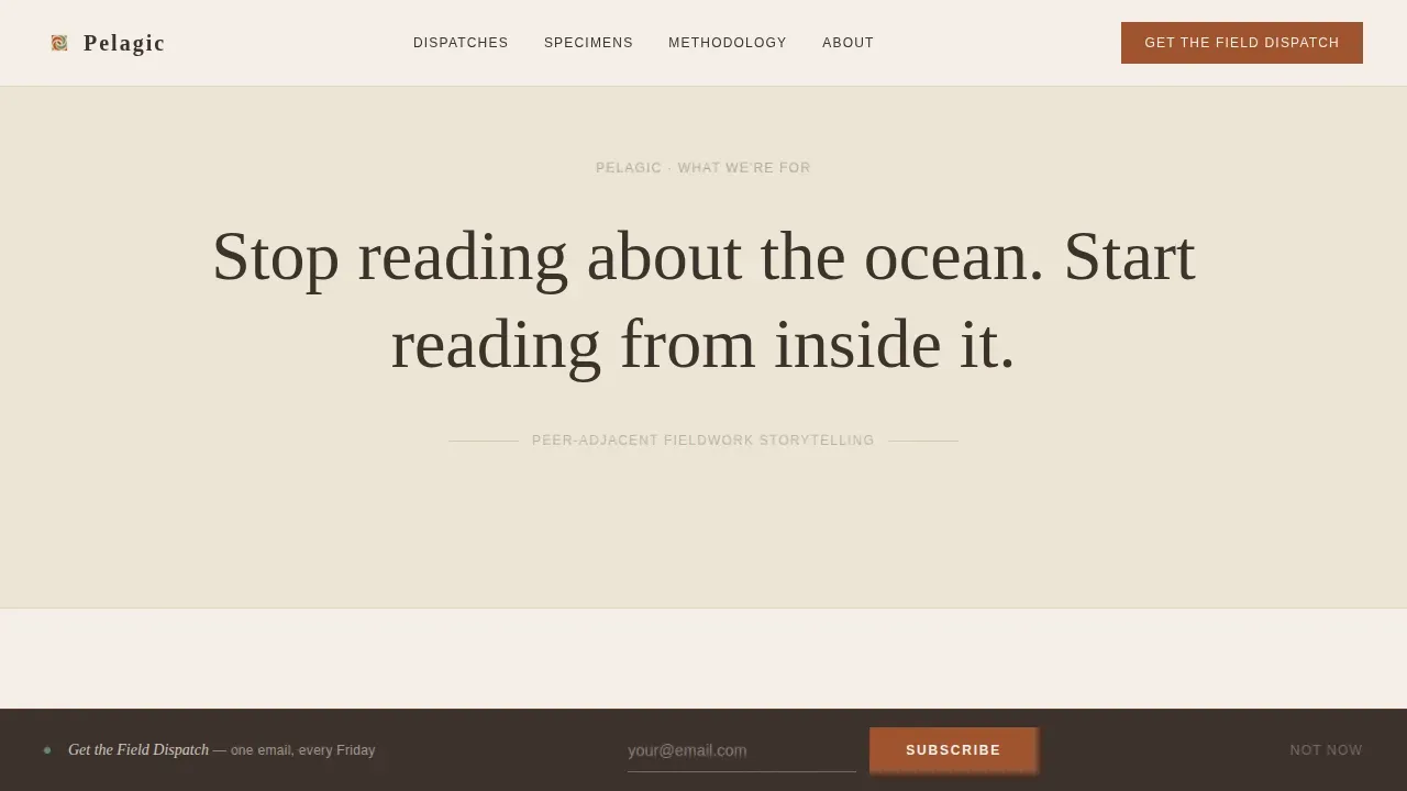Elegant Marine Science Landing Page Template