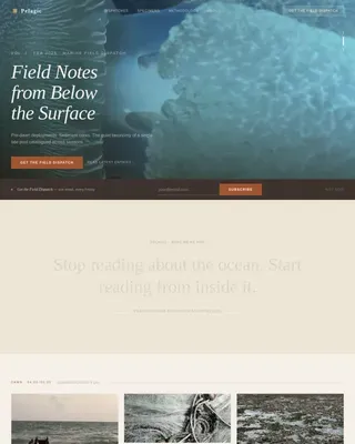 Elegant Marine Science Landing Page Template