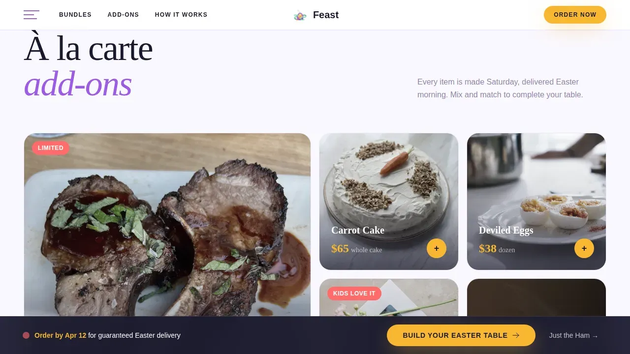 Easter Pricing Website Template