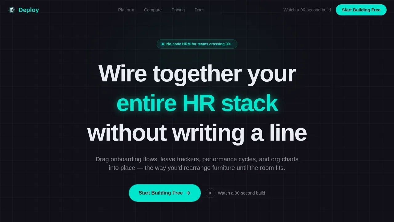 No-Code HRM Comparison Landing Page Template
