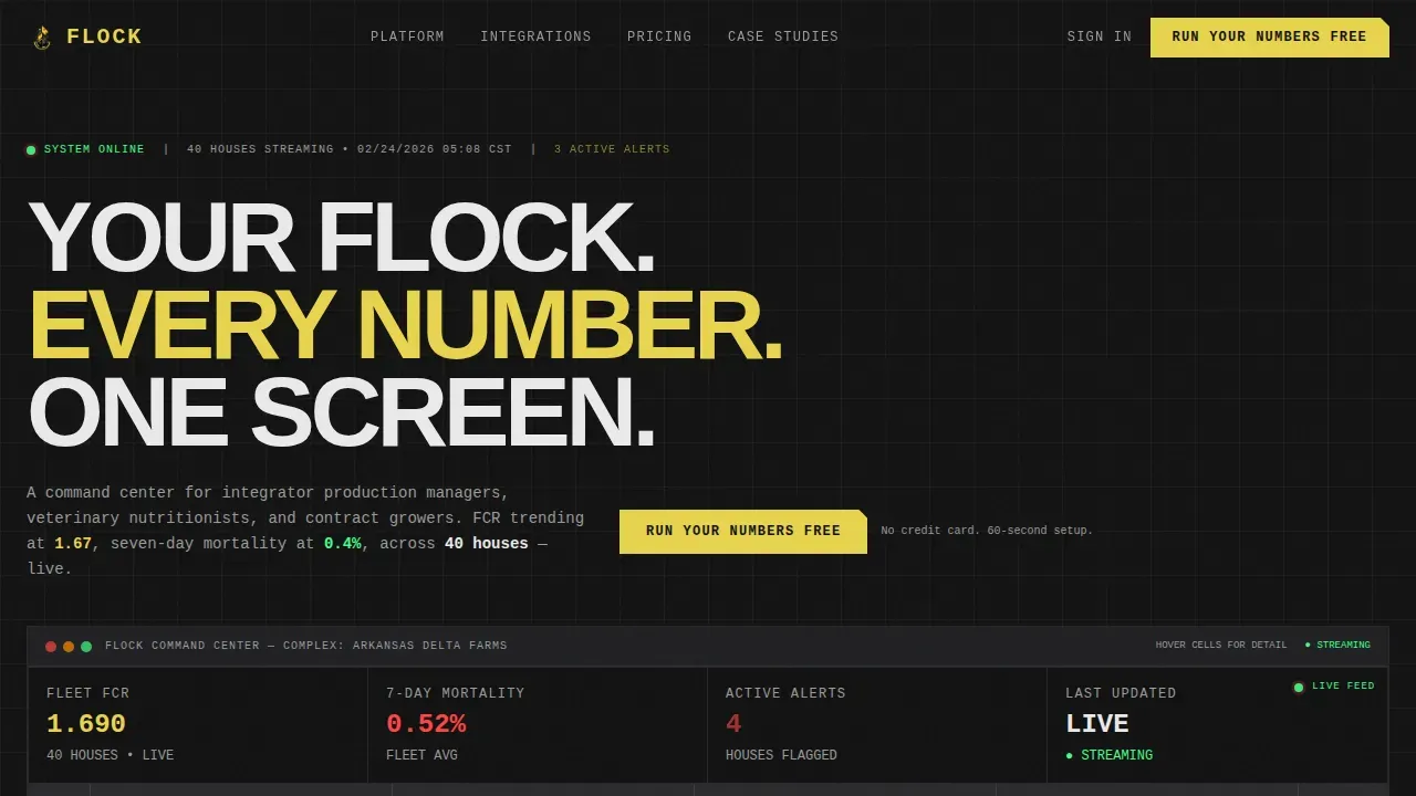Powerful Poultry Management Landing Page Template