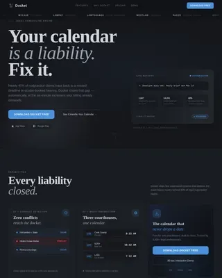 Dynamic Legal Calendar Landing Page Template