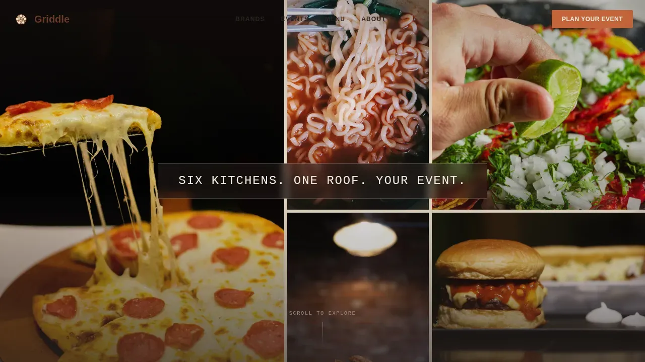 Modern Ghost Kitchen Platform Landing Page Template