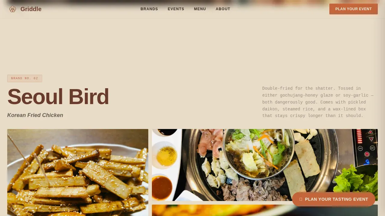 Modern Ghost Kitchen Platform Landing Page Template